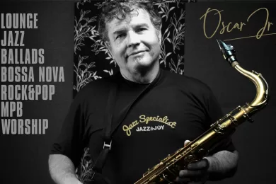 Saxofonista,, música ao vivo