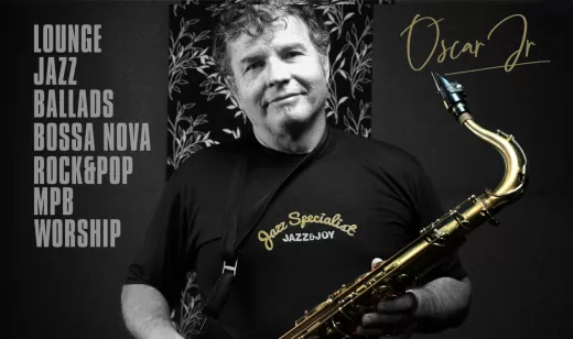 Saxofonista,, música ao vivo